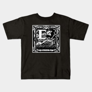 E is For Electric Eel - White Outlined Version Kids T-Shirt